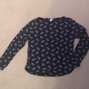 Dark blue 3/4 sleeve T-shirt